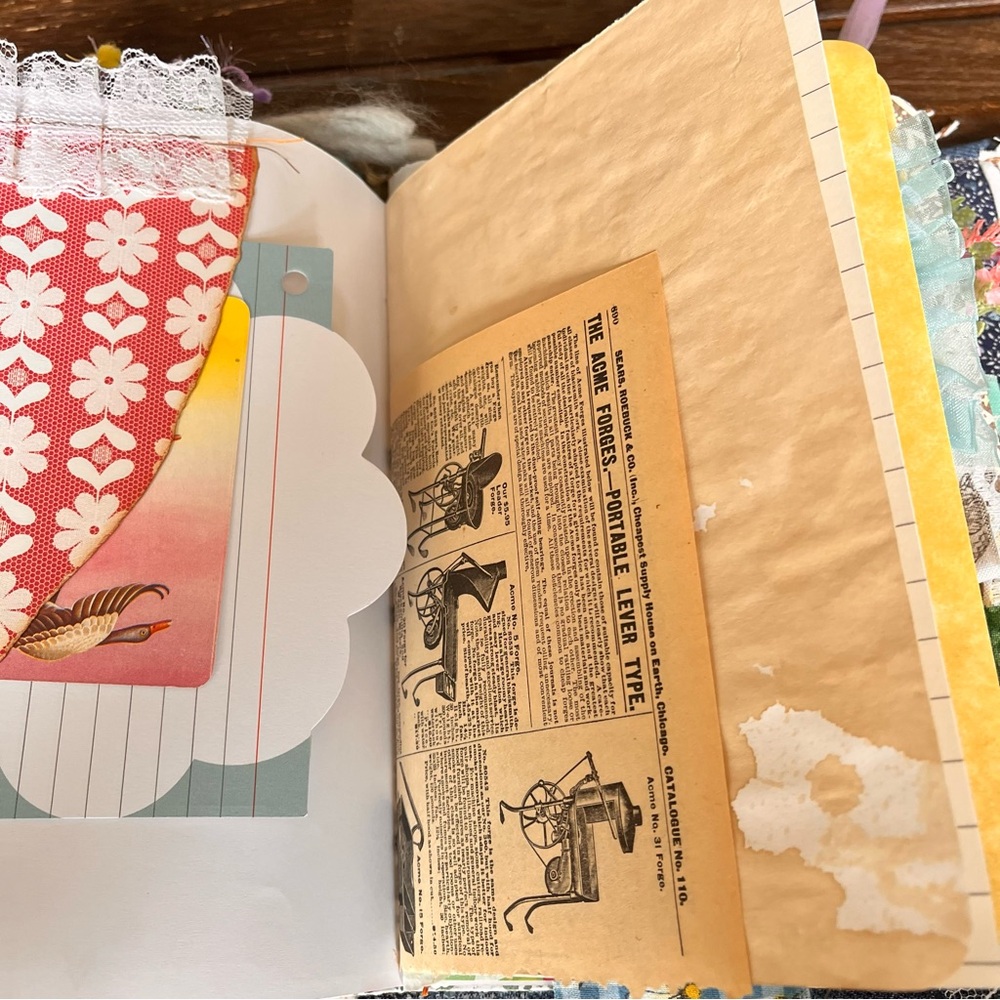 Junk Journal Vintage Cottagecore Country Granny Floral Flowers Decorated 3 Sig - Picture 14 of 16